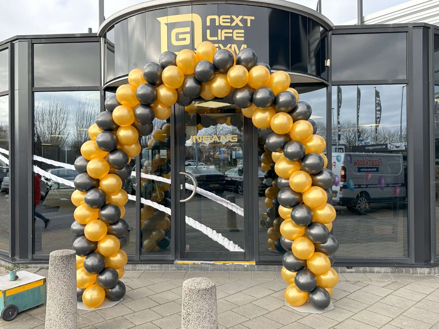 Parelmoerglans Ballonnenboog, ballonnen met metallic parelmoerglans, verkrijgbaar in diverse kleuren.