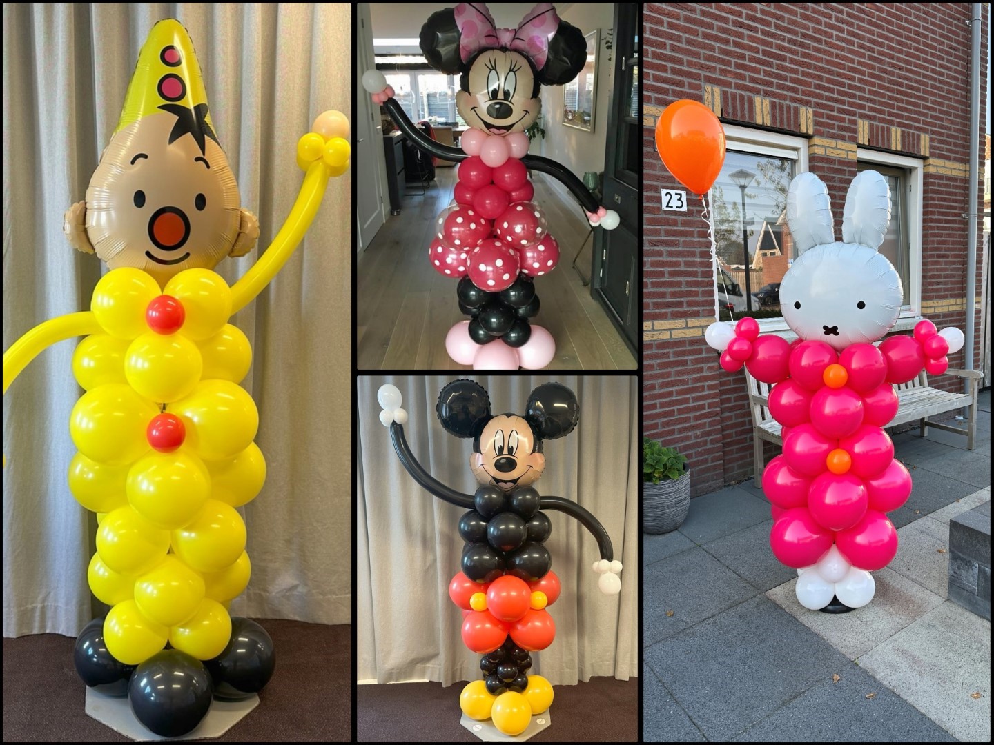 Ballonnensculpturen. Met ballonnen kunnen wij tekenfilmhelden tot leven brengen.
