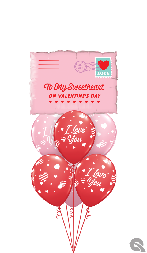 Romantische tros ballonnen